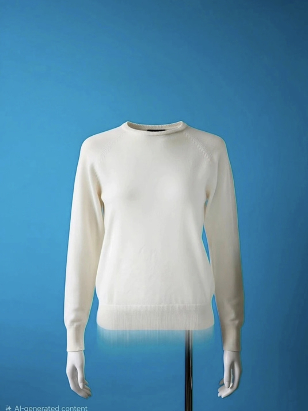Sarah Bentley Crewneck Sweater in Cream Size PS